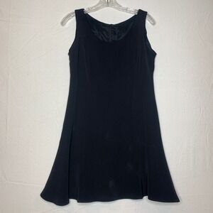 Black Cocktail Dress Mini A Line Scoopneck Sleevless